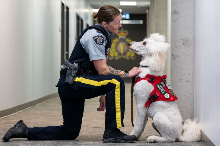 The General brings pawsitive mental health progress at the RCMP