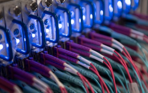 Different colours of cables