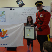 Inspector Barry Pitcher presenting an award to the winner