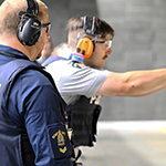 Cadet in Firearm Training.