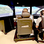 Cadet in simulator training.