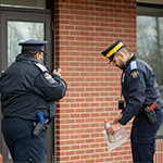 Cadets locate evidence left behind at a crime scene. It is determined that the evidence needs to be seized.