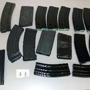 Prohibited high capacity rifle magazines seized by Yukon RCMP.