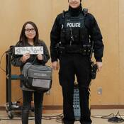 In photo: <br />
Rhea Eecherk and Cst. Gabriel Stuart
