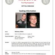 Missing:<br />
Foul Play Suspected<br />
IHIT File # 2008-2344<br />
Seeking Information<br />
Name: McElwee, Kellen<br />
Last Seen: March 19, 2008 at 8:30 p.m. in Langley, BC<br />
Physical Description: Height: 5’10” Weight: 220 lbs<br />
Hair: Dirty Blond Brown Eyes: Blue<br />
Ethnicity: Caucasian<br />
Synopsis: On March 19, 2008 at approximately 8:30 p.m. Kellen McElwee was seen leaving the Keg <br />
Steakhouse & Bar located at 9020 202 Avenue in Langley, BC. This was the last time anyone <br />
saw the 25-year old man from Burnaby. On March 25, 2008, McElwee’s grey 2006, 4-door <br />
Honda Civic was found parked in the 5100 block of Halifax Street in Burnaby, BC.<br />
Date: February 23, 2023<br />
Contact: IHIT Information Line at 1-877-551-IHIT (4448) or by email at ihitinfo@rcmp-grc.gc.ca.