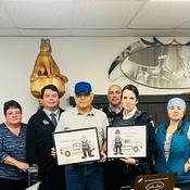 Representatives of Outma Sqilx’w Cultural School and RCMP