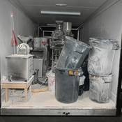 The clandestine laboratory equipment was placed inside a trailer.