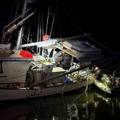 Officers arrested the suspect on board the grounded fishing vessel