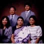 Deepak Khandelwal was only 17-years-old when his sisters Chandra (21) and Manju (19) were killed on Flight 182. Photograph of the Khandelwal family taken in 1985. Top row left to right: Ramji Khandelwal and Deepak Khandelwal. Bottom row left to right: Chandra Khandelwal, Vimla Khandelwal, and Manju Khandelwal.