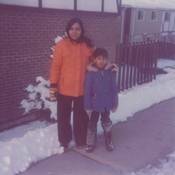 Susheel Gupta pictured here (age 10) with his mother Ramwati Gupta in 1982 in Waterloo, Ontario. Ramwati was 37-years-old when she was killed on Flight 182. Photo provided by Susheel Gupta.