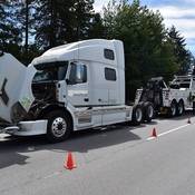 This driving-school tractor was taken off the road for non-compliant front brakes