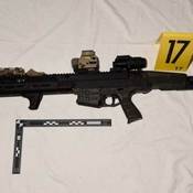Example of an assault rifle seized by police.