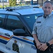 Sgt. Rettenbacher outside Ridge Meadows detachment