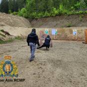 Salmon Arm RCMP at a firearms training event