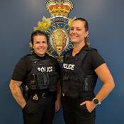 Cst. Kaylee Radford and Cst Michaela Turple of the Fort St John RCMP Detachment.