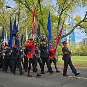 Police delegates marching.