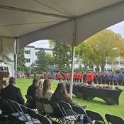 Deputy Commissioner Trevor Daroux, Alberta RCMP Commanding Officer, gives speech.