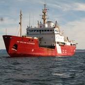 The attached image is the CCGS Sir William Alexander, the vessel used in this investigation. Image provided by CCG.
