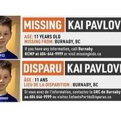 Billboard image for missing 11-year-old Kai Pavlovic