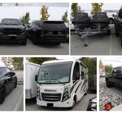 Two pick-up trucks, two SUV’s, a car, a motorhome, two quads, two jet-skis and one off-road side by side vehicle seized by police,