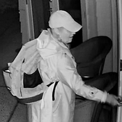 Still image of suspect in break and enter case