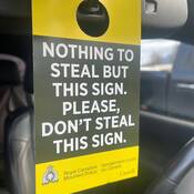 Let would-be criminals know there is nothing to steal inside the vehicle.