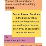Sexual Assault Services - You are not alone
