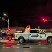 Photo of Mission RCMP's entry in the 2025 Candlelight Parade.