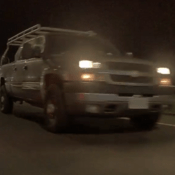 Front end of suspect truck