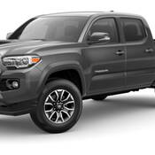 A stock photo of a 2020 grey Toyota Tacoma