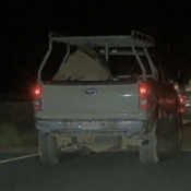 Back end of suspect truck