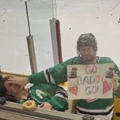 Cst Josh Cullen receiving support from his family, having fun with Cst Thomas Rennie while being look on by Team Coach Cpl Dawn Adams.