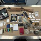 Seized items from Applegreen Crt