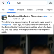 Photo showing the “heartbreaker” post in the High Desert Deals and Discussion social media group.