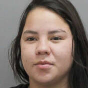 Mia Starchief<br />
<br />
Aliases: Michelle STARCHIEF, Mya STARCHIEF, Honey QUEWEZANCE<br />
<br />
Gender: female<br />
<br />
Age: 21<br />
<br />
Height: 5’3”<br />
<br />
Weight: 134 lbs<br />
<br />
Hair: black<br />
<br />
Eyes: brown<br />
<br />
Scars/Tattoos: tattoos - left finger – triangles<br />
<br />
May be in these communities: <br />
North Battleford, SK; Mosquito Grizzly Bear’s Head Lean Man First Nation, SK; Red Pheasant Cree Nation, SK; Poundmaker Cree Nation, SK<br />
<br />
Offences: <br />
Robbery, uttering threats, possession of property obtained by crime, possession of a weapon for dangerous purpose, obstruct peace officer, unlawful confinement, assault with a weapon, break, enter and commit, robbery, fail to comply with release order (two counts)