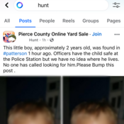 Photo showing the “heartbreaker” post in the Pierce County Online Yard Sale social media group.