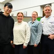 Deputy Commissioner Dwayne McDonald, Commanding Officer of the BC RCMP,  joins 9-1-1 Police Dispatchers at the EHQ OCC to recognize National Public Safety Telecommunicators Week