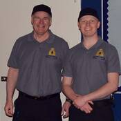 Photo of Alex and Doug, the Auxiliary members attending the RCMP event at OKM.