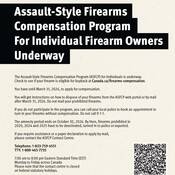 Poster of Federal Assault Style Firearms Compensation Program