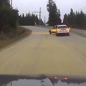 Truck dragging police vehicle on Black Rd