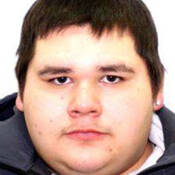 Seth Beasley<br />
<br />
Aliases: Seth Bull, Seth Beasley-Bull, Quinny<br />
<br />
Gender: male<br />
<br />
Age: 28<br />
<br />
Height: 6’0”<br />
<br />
Weight: 328 lbs<br />
<br />
Hair: black<br />
<br />
Eyes: brown<br />
<br />
Scars/Tattoos: tattoo - right forearm – skull and clown with a gun<br />
<br />
May be in these communities: <br />
White Bear First Nations, SK; North Battleford, SK; Little Pine First Nation, SK<br />
<br />
Offences: <br />
Manslaughter without firearm, forcible confinement