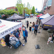 partner agency tents at Open House