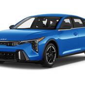 Stock photo of blue 2025 Kia K4
