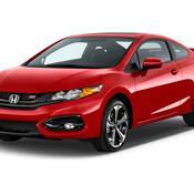Stock image of a red 2014 Honda Civic