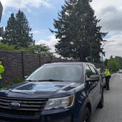 Officers take part in traffic stops as part of a recent high risk driving campaign in Burnaby.