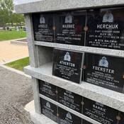 The columbarium where Supt. Atherton was laid to rest