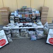 Seized items from the residence.