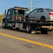 This vehicle was impounded after the driver was arrested for impaired driving by cannabis.