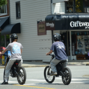 Photos of two suspects on E-dirt bikes