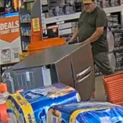 Suspect with fridge in store